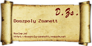 Doszpoly Zsanett névjegykártya